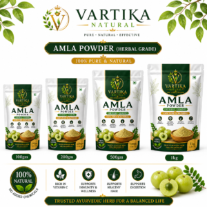 Premium Amla Powder (Herbal Grade) | 100% Pure Natural Herbal Amla Powder | Vartika Natural