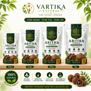 Premium Aritha Powder (Reetha Powder) | 100% Pure & Natural Soapnut Powder | Vartika Natural