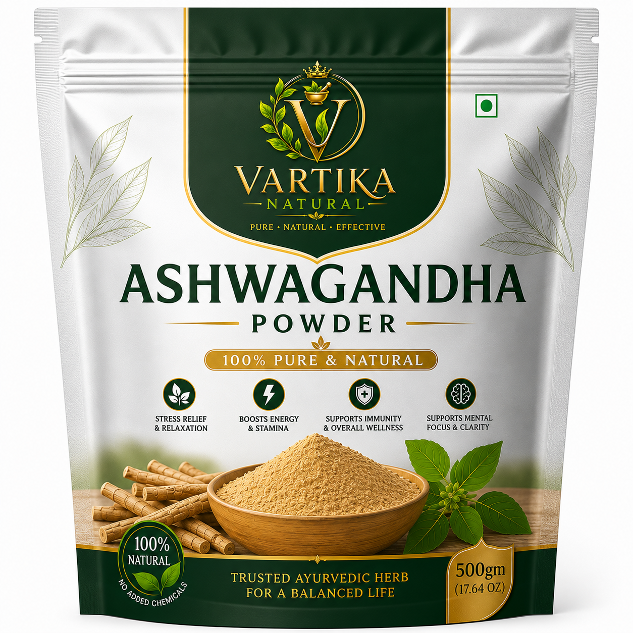Premium Ashwagandha Powder (Withania Somnifera) | 100% Pure & Natural | Vartika Natural - Image 6